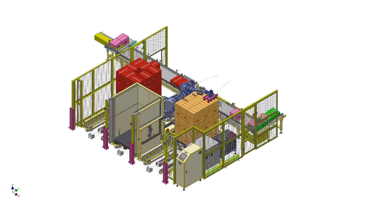 Dây chuyền  xếp pallet